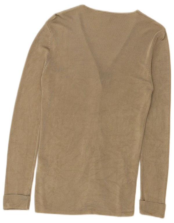 Maglione cardigan da donna Oui UK 12 Viscosa kaki media