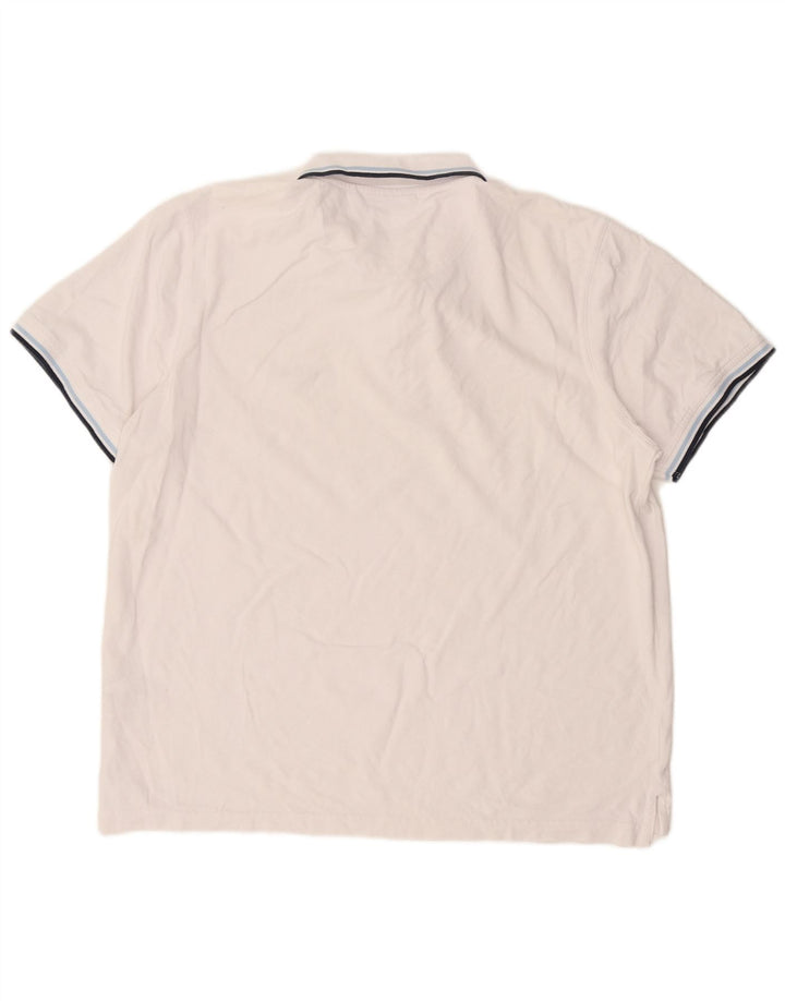 Polo da uomo vestibilità regolare Pierre Cardin grande cotone bianco