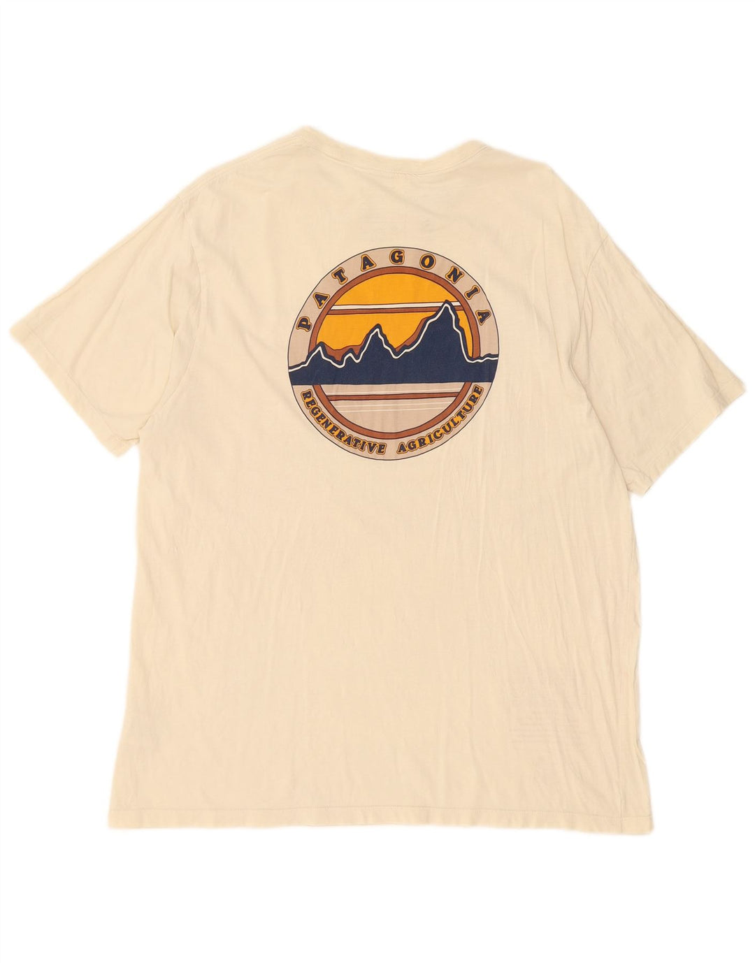 Patagonia T-shirt grafica da uomo con vestibilità regolare, taglia grande, beige