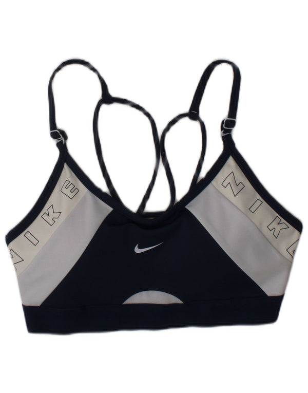 Nike - Canotta grafica imbottita da donna, piccola, blu navy, color block, sportiva
