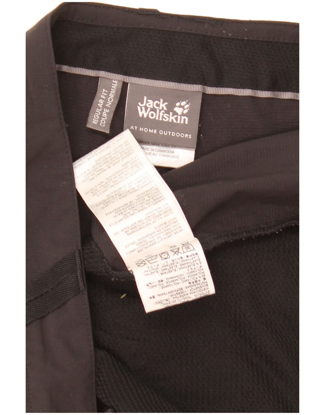 Pantaloncini cargo da uomo Jack Wolfskin UK 46 XL W40 Poliammide nera
