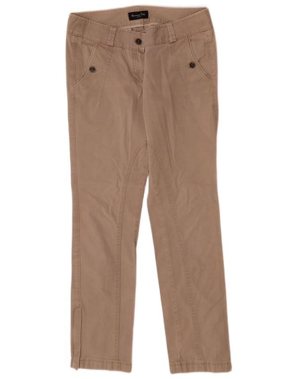 Pantaloni chino slim da donna Massimo Dutti EU 38 Small W28 L29 Cotone beige