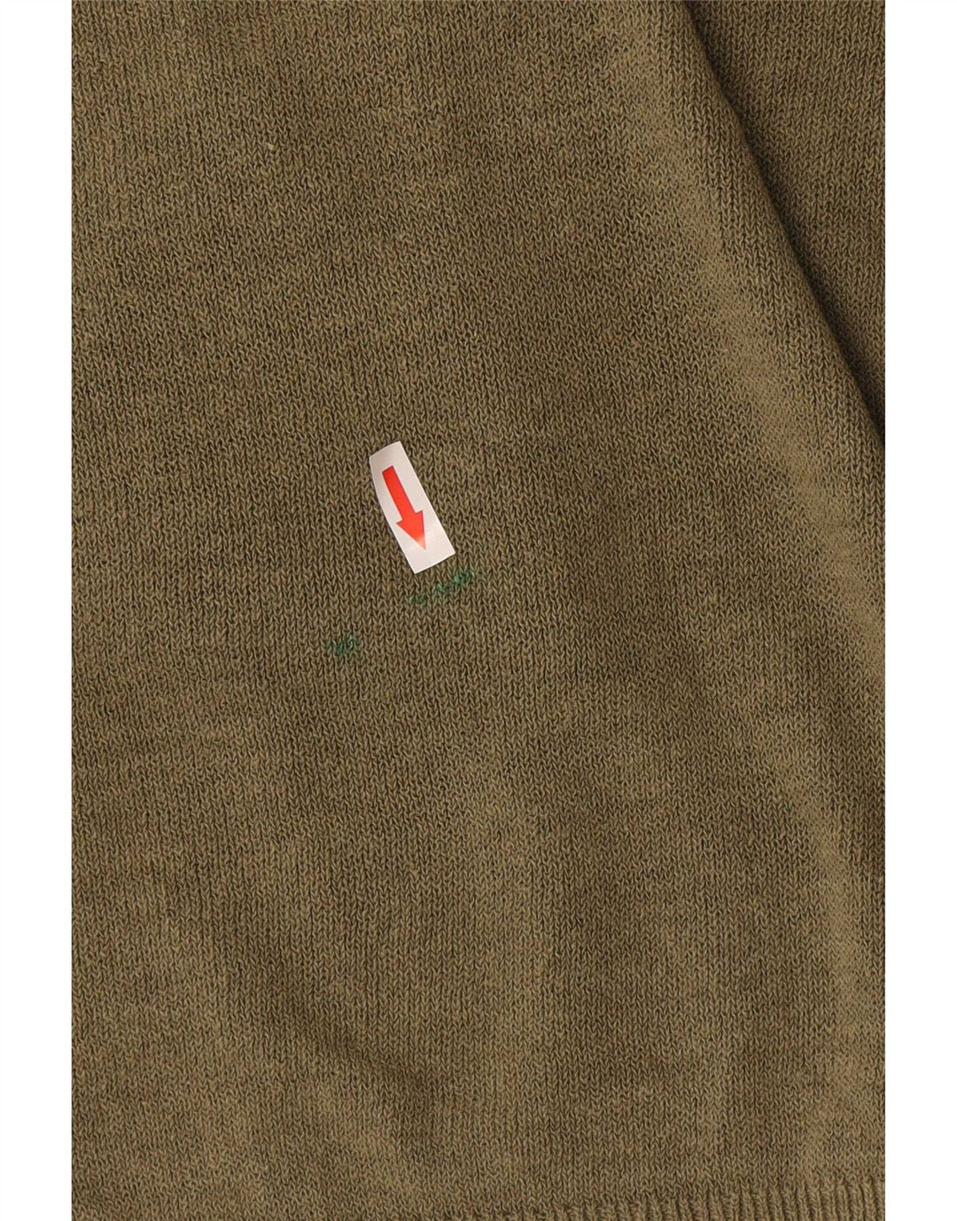 Maglione maglione girocollo da donna Zara UK 14 cotone kaki medio