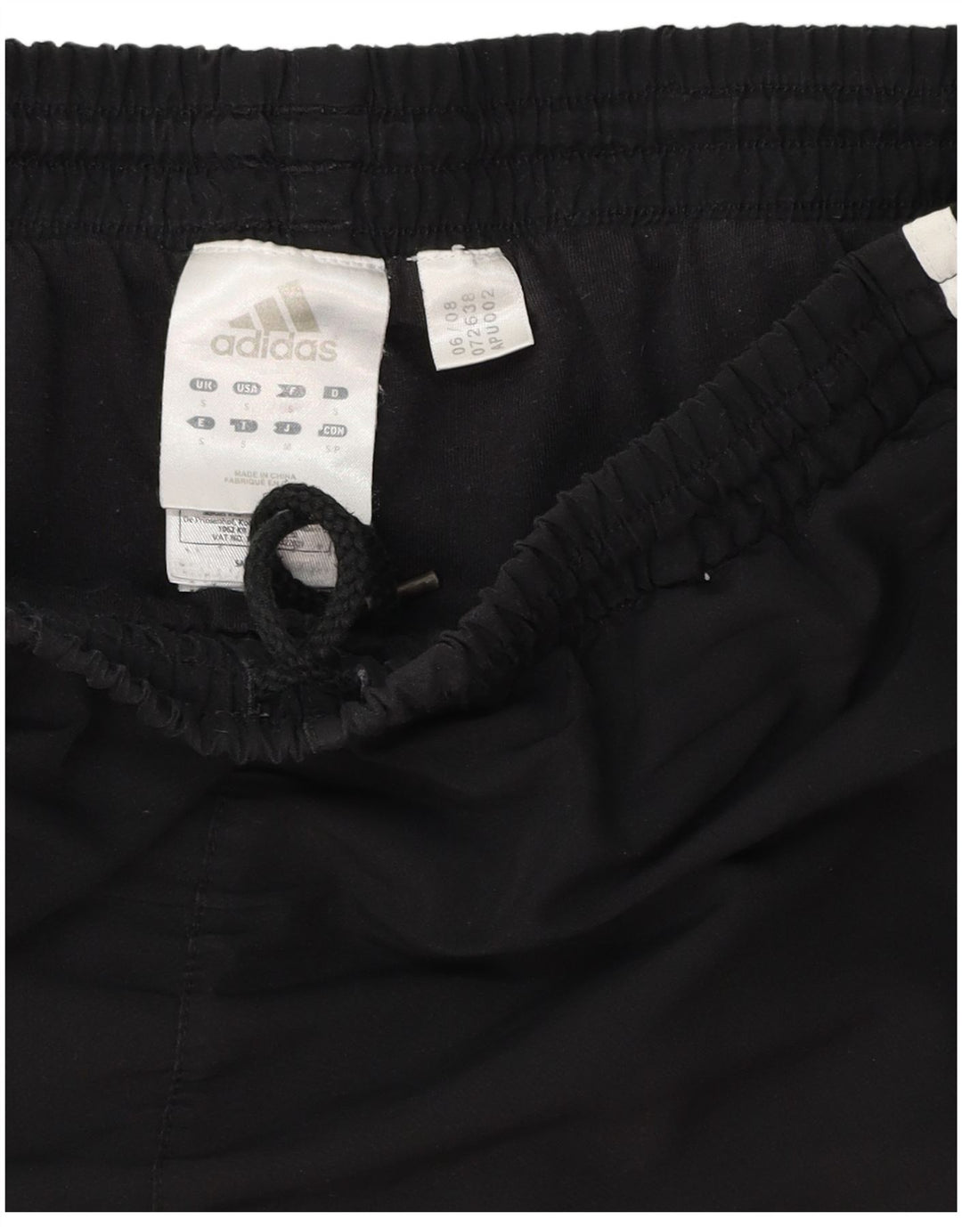 Pantaloni della tuta da donna Adidas UK 10 piccoli poliestere nero