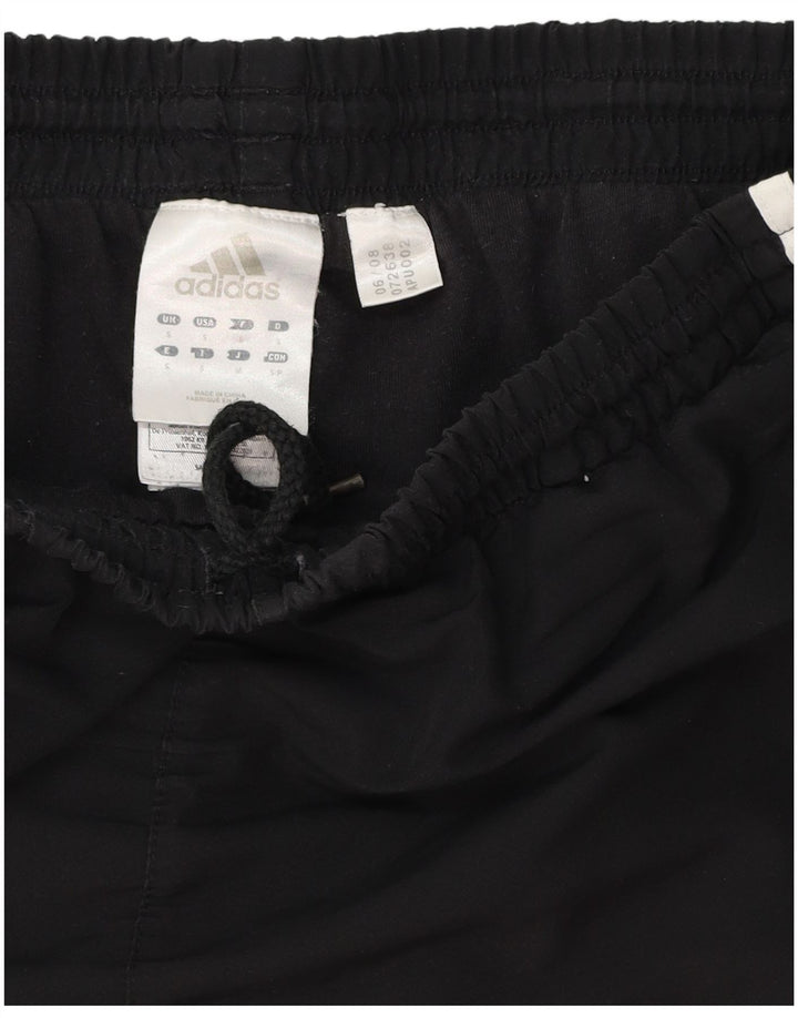 Pantaloni della tuta da donna Adidas UK 10 piccoli poliestere nero
