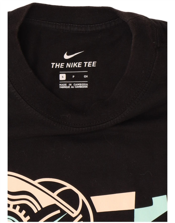 T-shirt grafica da uomo Nike Top Small in cotone nero