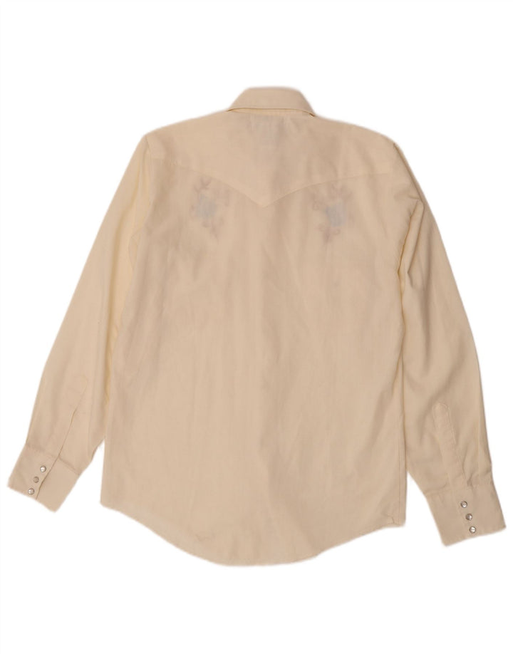 Camicia grafica vintage da uomo piccola bianco sporco