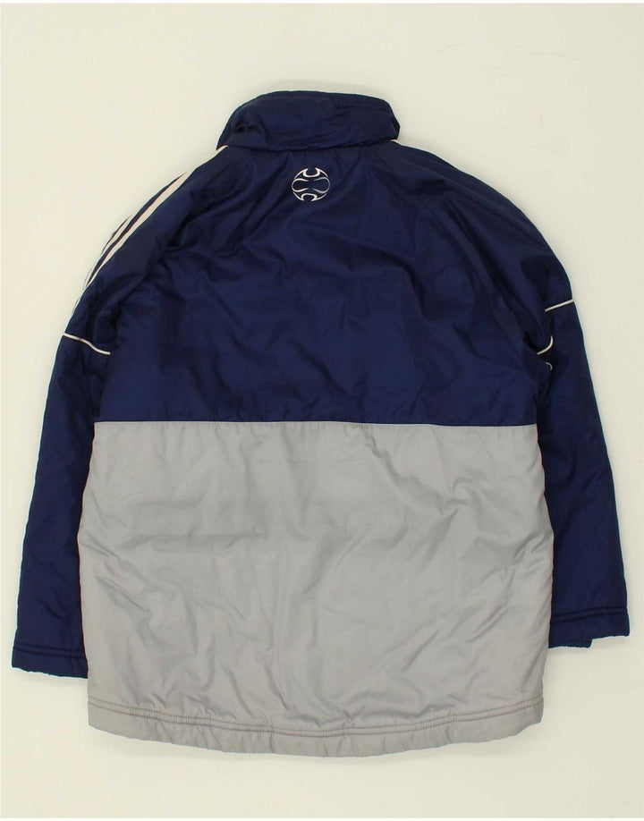 ADIDAS Boys Padded Jacket 7-8 Years Navy Blue Colourblock Polyester Vintage Adidas and Second-Hand Adidas from Messina Hembry 