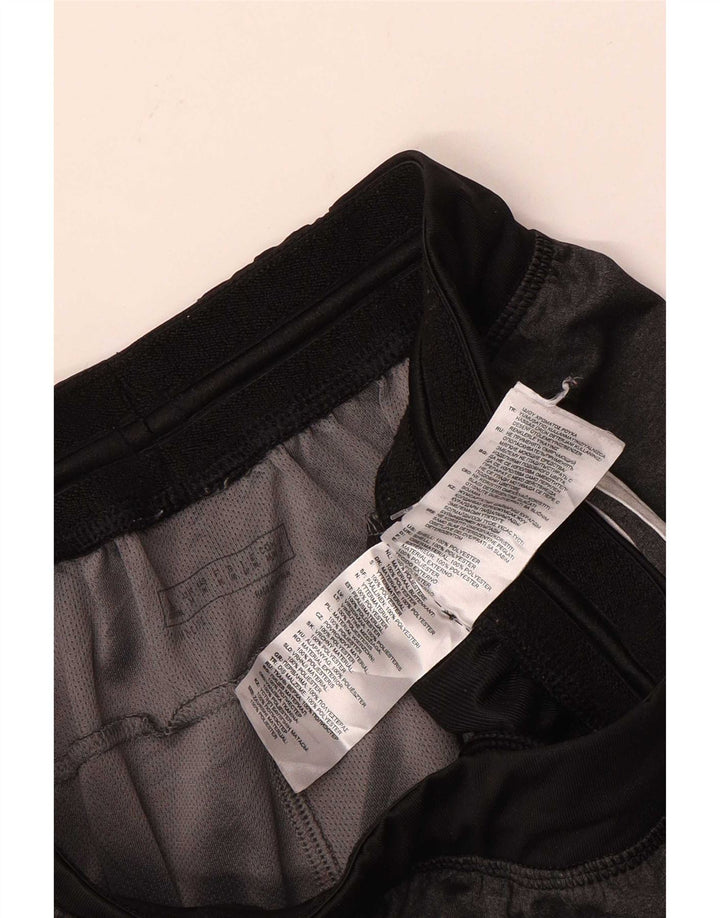 Pantaloncini sportivi da uomo Adidas in poliestere color block grigio medio