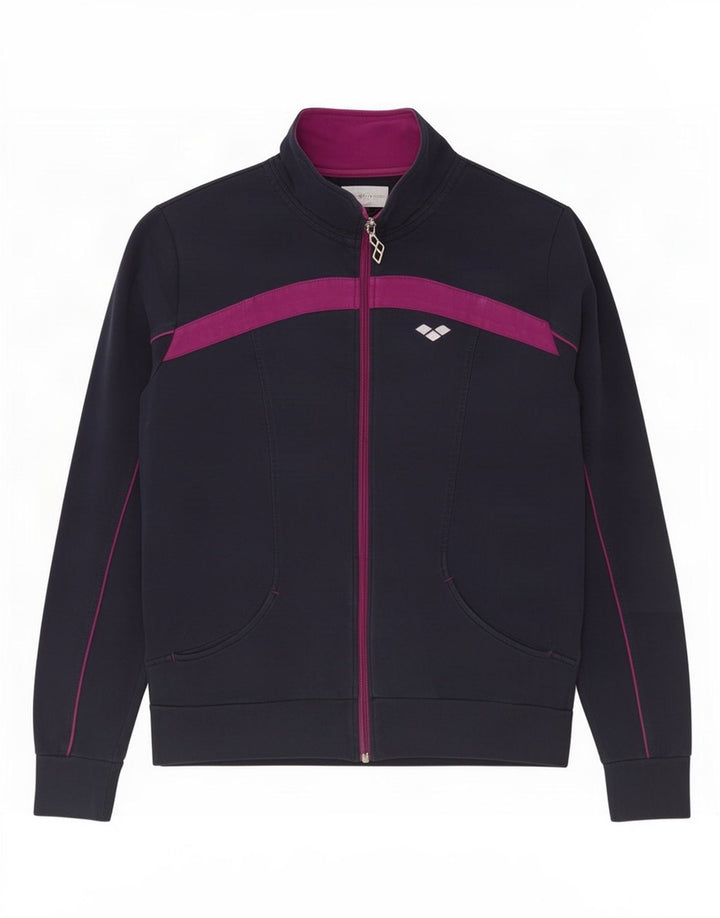 Giacca da ginnastica da donna Arena UK 14 Medium Navy Blue Colourblock