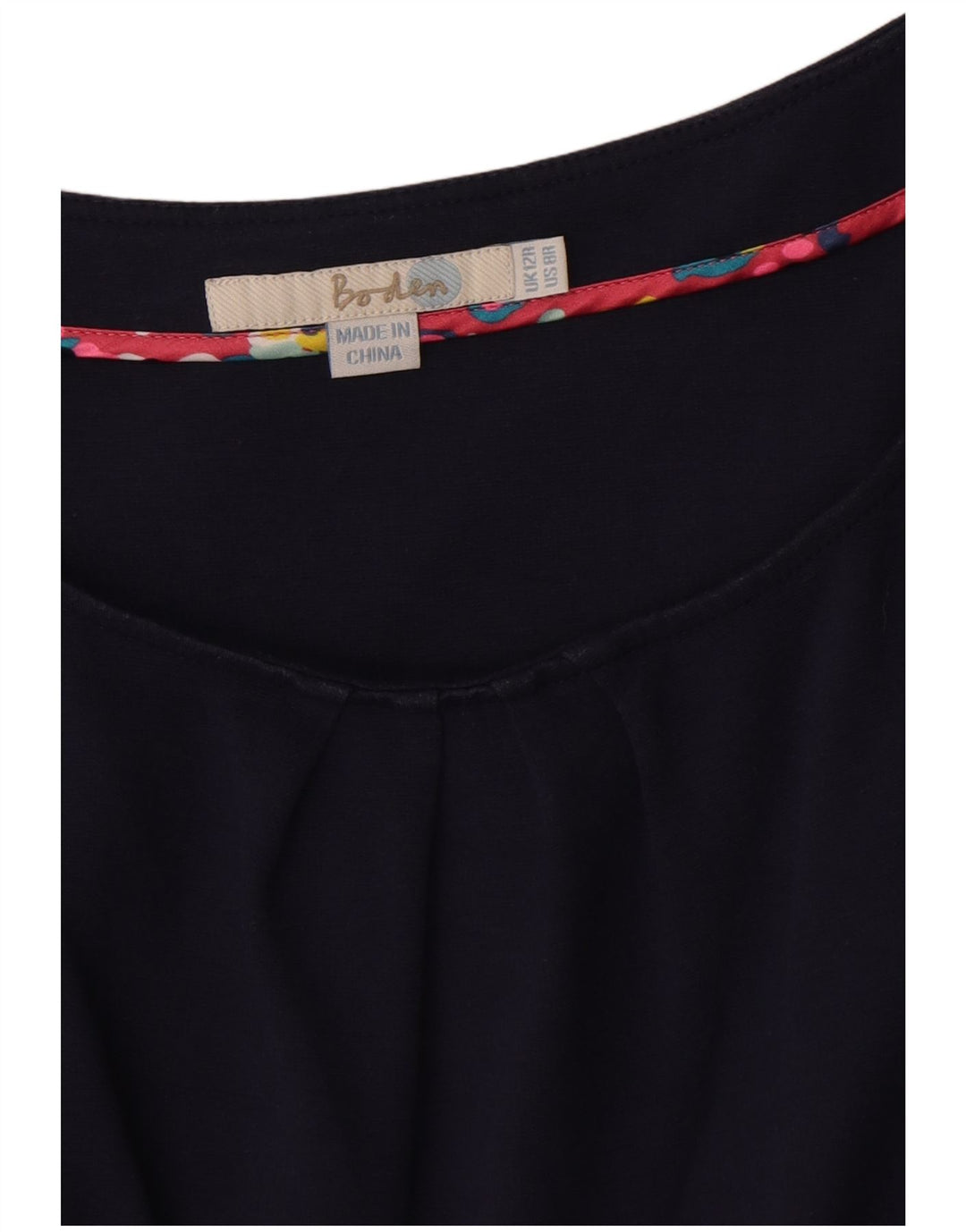 Abito a trapezio da donna Boden UK 12 cotone medio blu navy