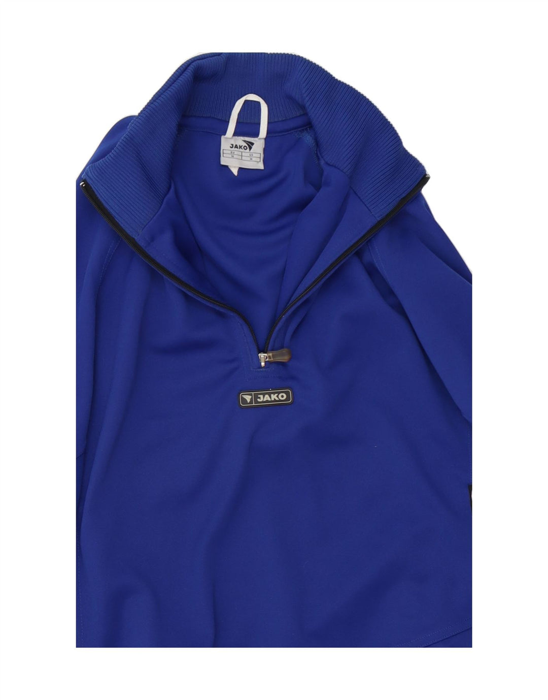 JAKO Mens Zip Neck Sweatshirt Jumper Medium Blue Polyester Vintage Jako and Second-Hand Jako from Messina Hembry 
