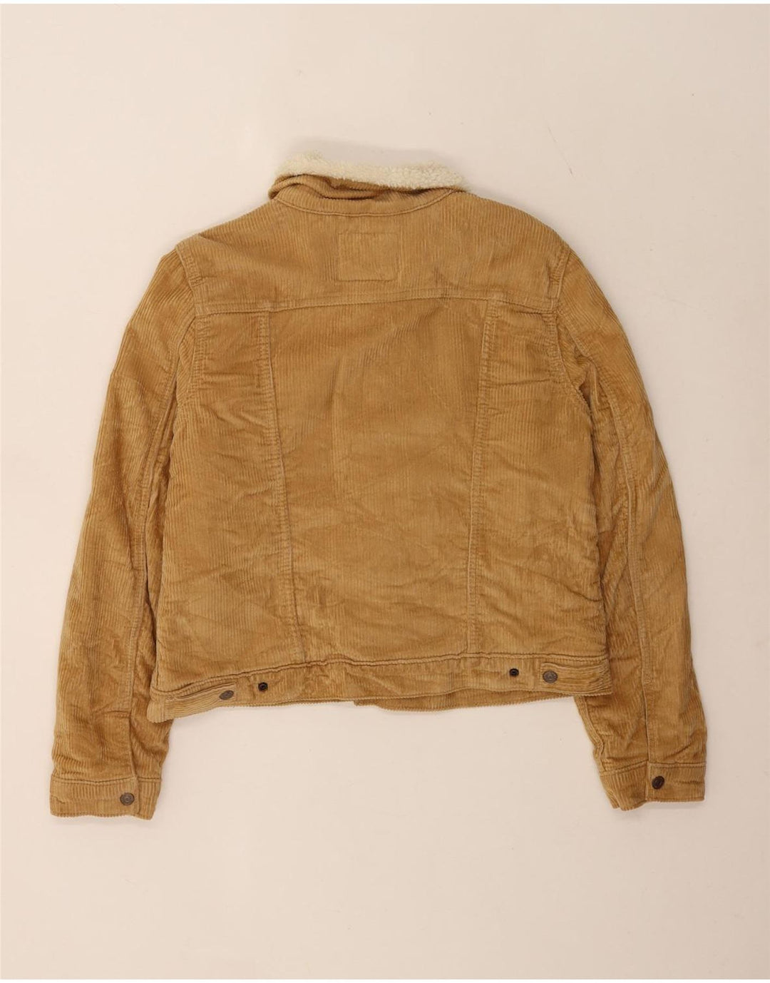 Giacca da donna in velluto a coste Sherpa Levi's UK 16 grande cotone beige