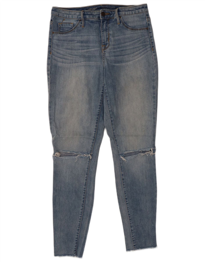 Jeans Jeggings MOSSIMO da donna a vita alta effetto invecchiato US 6 medio W28 L28 blu