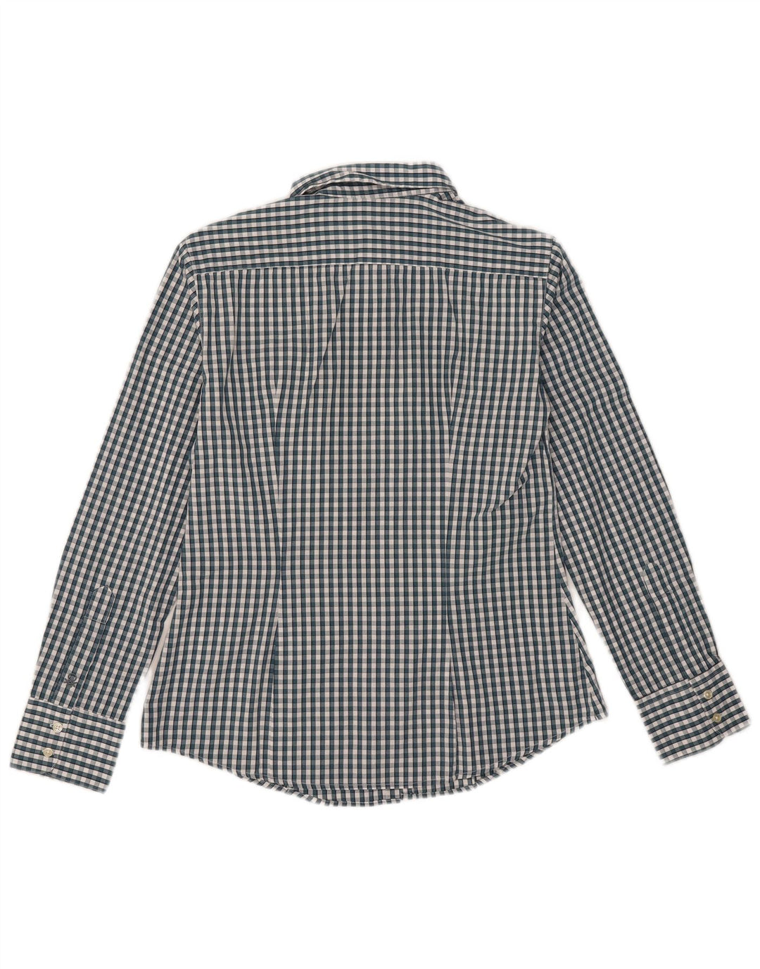 Camicia da donna Benetton UK 12 Cotone a quadretti verde medio