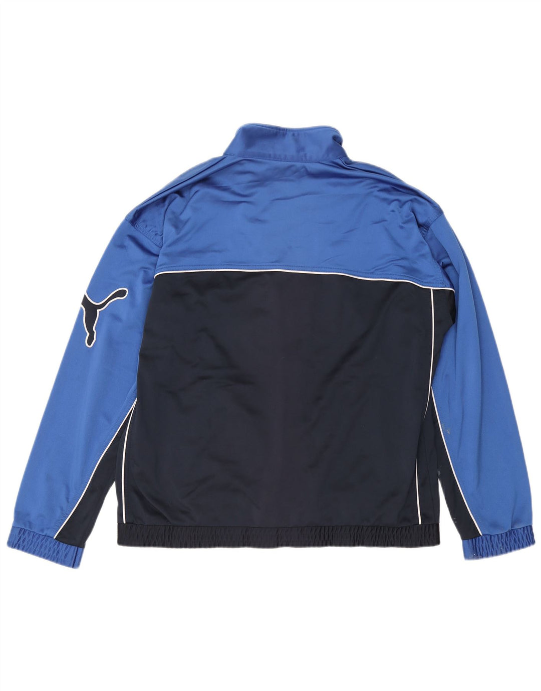 Giacca da ginnastica grafica da uomo Puma Large color block blu navy