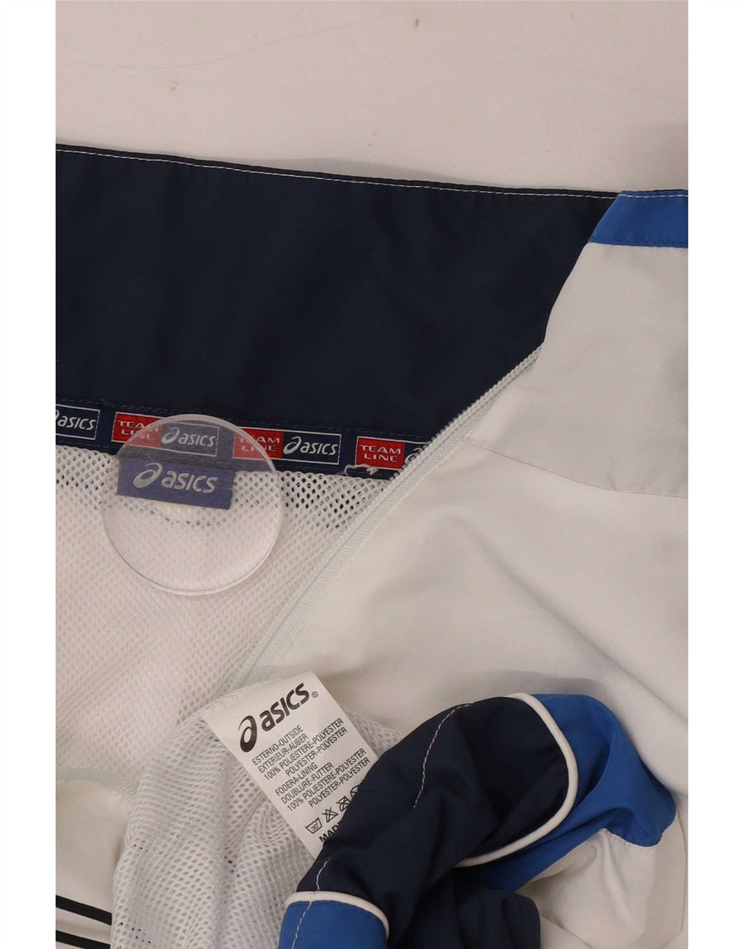 Giacca sportiva da uomo Asics 2XL Poliestere color block bianco
