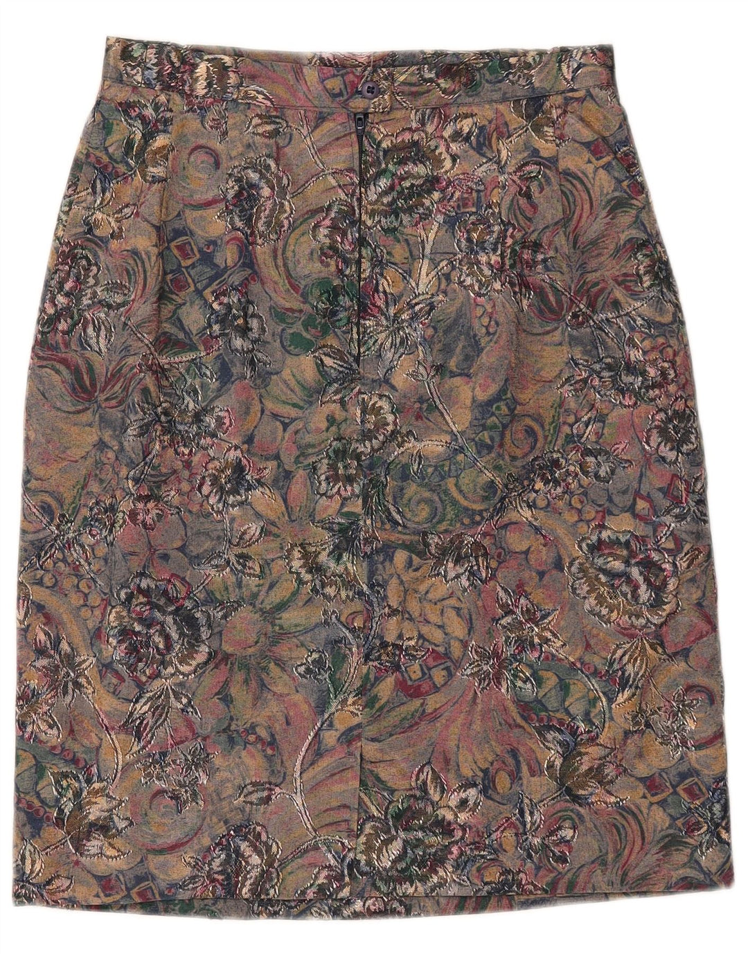 Gonna a tubino vintage da donna W27 piccolo motivo cachemire multicolore