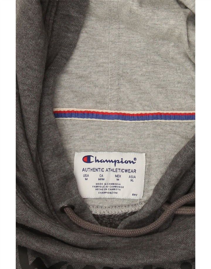 Maglione con cappuccio grafico da uomo Champion grigio medio chiazzato