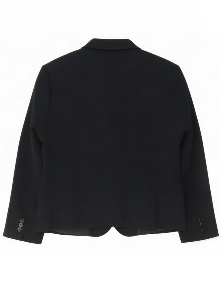 Max Mara Giacca blazer a 3 bottoni da donna IT 44 Medio Rayon blu navy