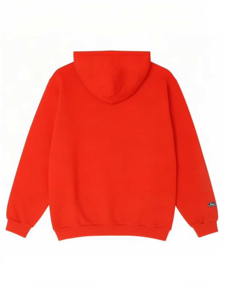 Felpa con cappuccio grafica da uomo Ducati Medium Red Poliacrilico