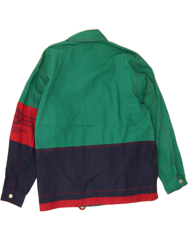 ASTROLABIO Mens Utility Jacket UK 44 2XL Green Colourblock Cotton