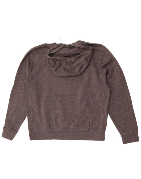 Felpa con cappuccio da uomo Nike in cotone grigio medio