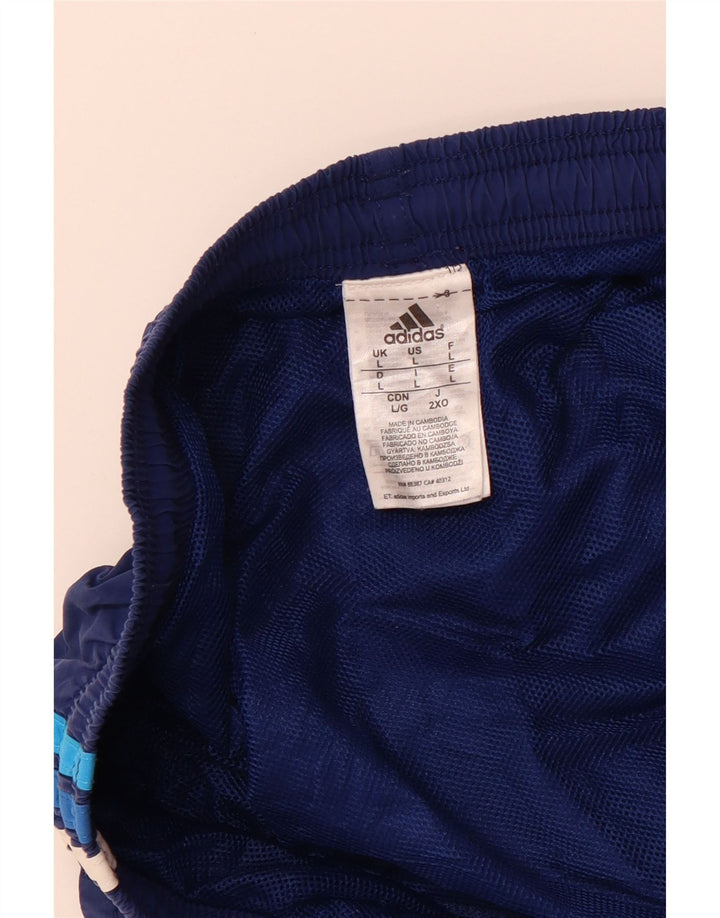 Pantaloncini da bagno da uomo ADIDAS grandi in poliestere blu navy