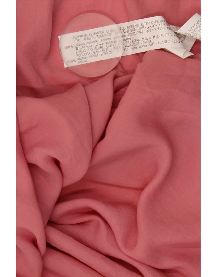 Abito maxi da donna Zara con scollo all'americana UK 12 Poliestere rosa medio