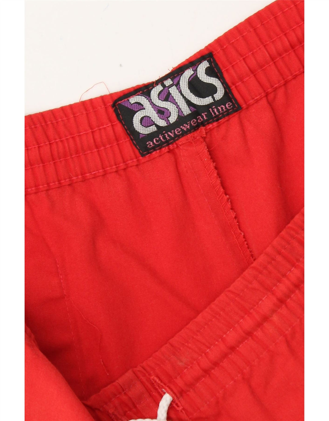 ASICS Mens Graphic Sport Shorts XL  Red Vintage Asics and Second-Hand Asics from Messina Hembry 