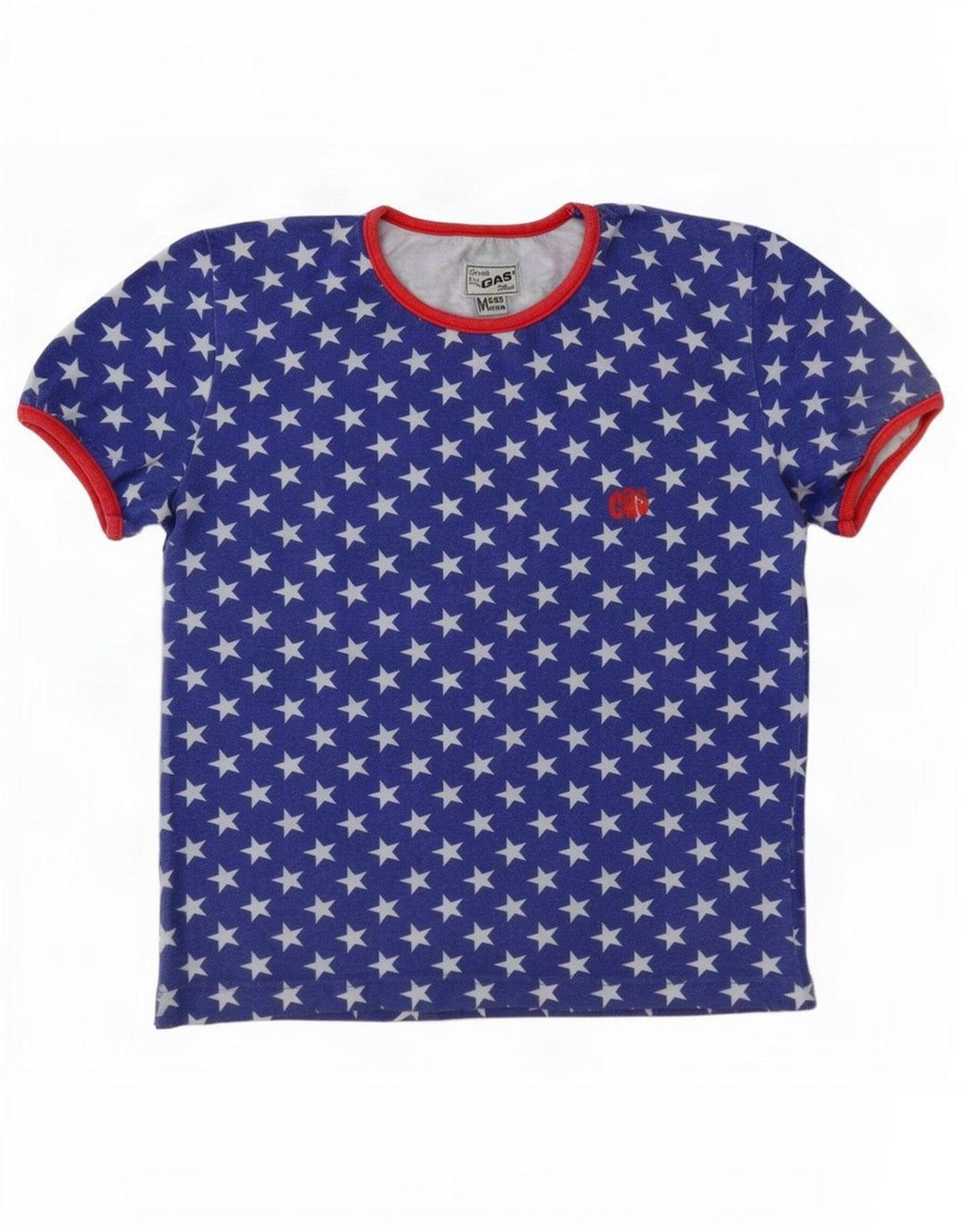 T-shirt da donna con motivo astratto Gas Top UK 14 cotone blu medio
