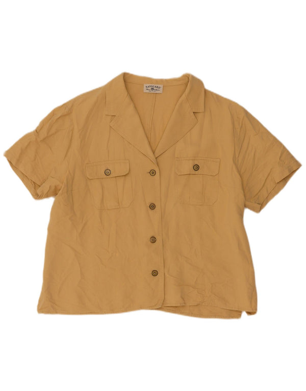 Camicetta da donna a maniche corte Navigare UK 18 XL viscosa gialla