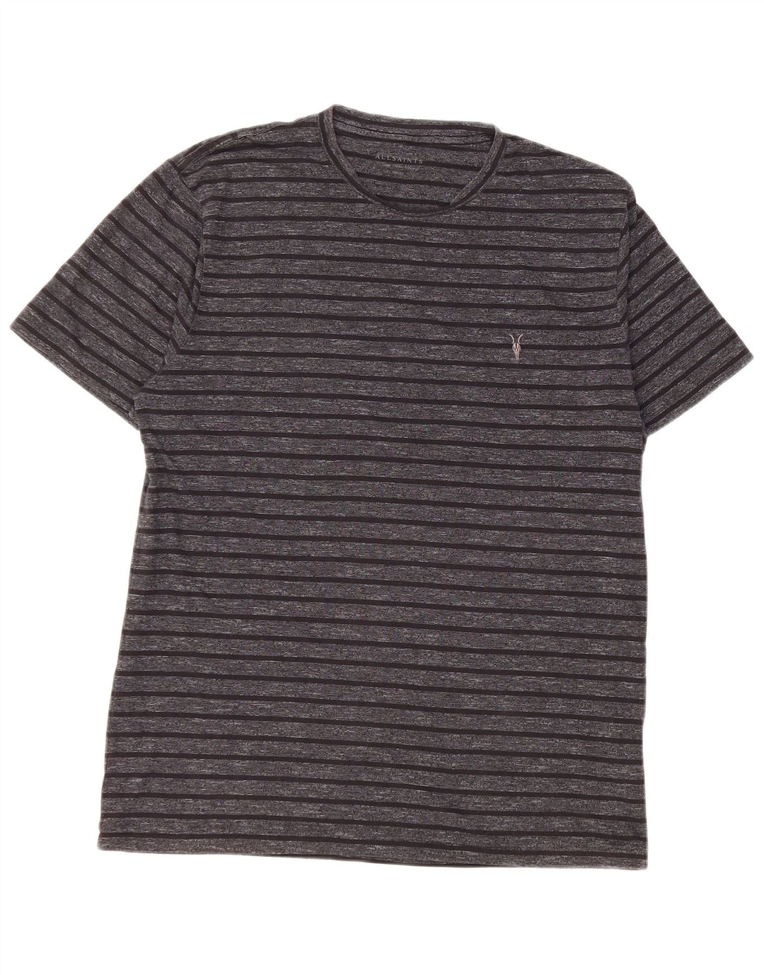 T-shirt da uomo slim fit All Saints, grande, in cotone a righe nere