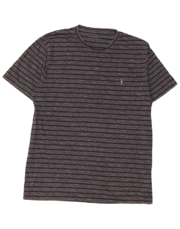 T-shirt da uomo slim fit All Saints, grande, in cotone a righe nere