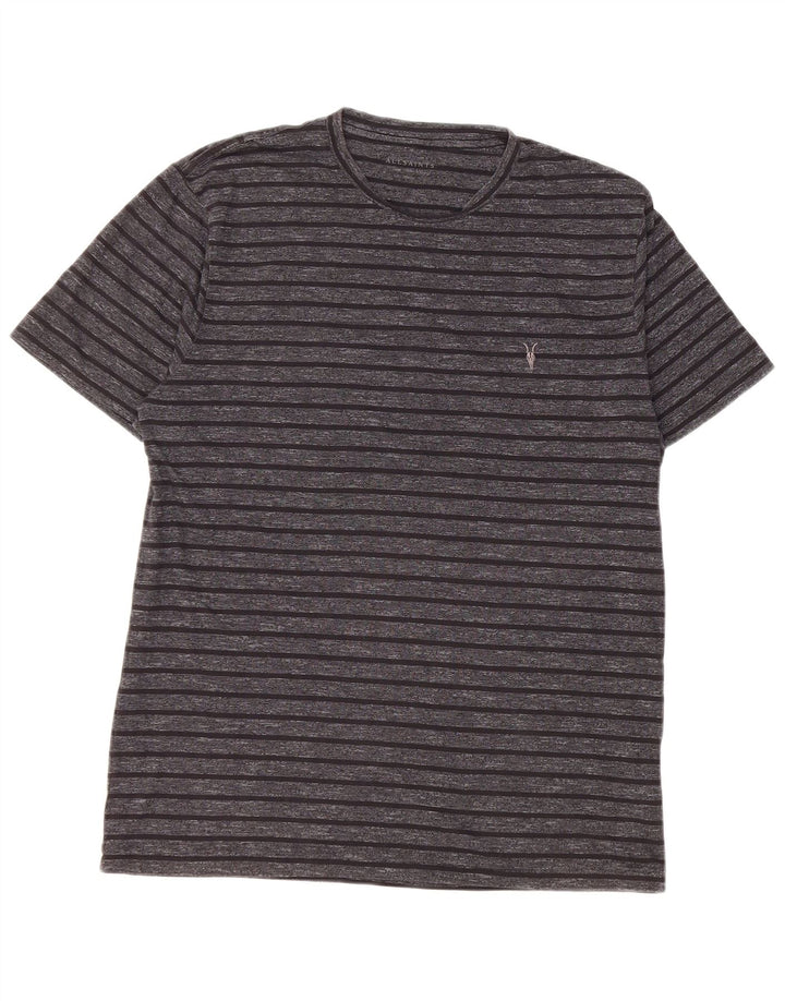 T-shirt da uomo slim fit All Saints, grande, in cotone a righe nere