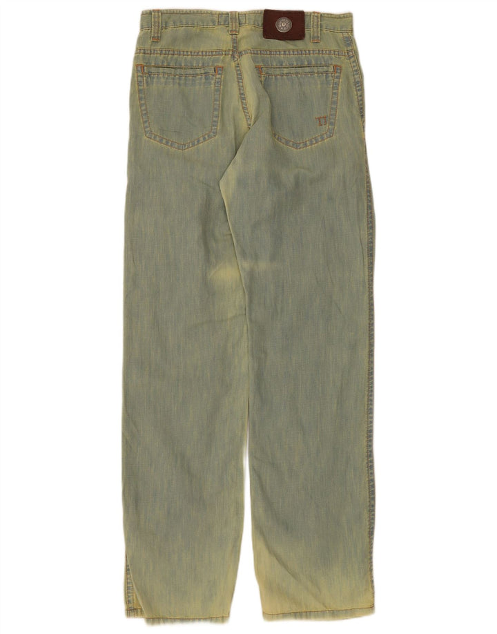 Jeans dritti da uomo Trussardi W29 L34 verde tie dye