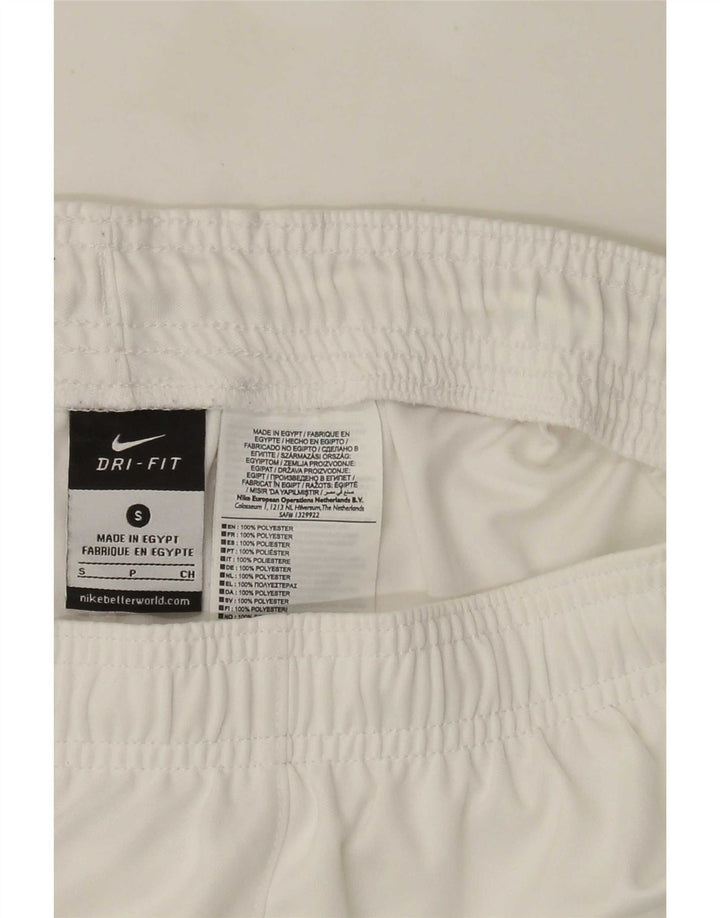 Pantaloncini sportivi Nike Dri Fit da uomo piccoli in poliestere bianco