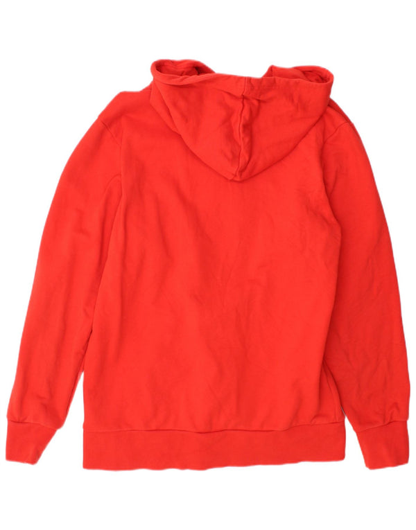 Felpa con cappuccio grafica da uomo Adidas Large in cotone arancione