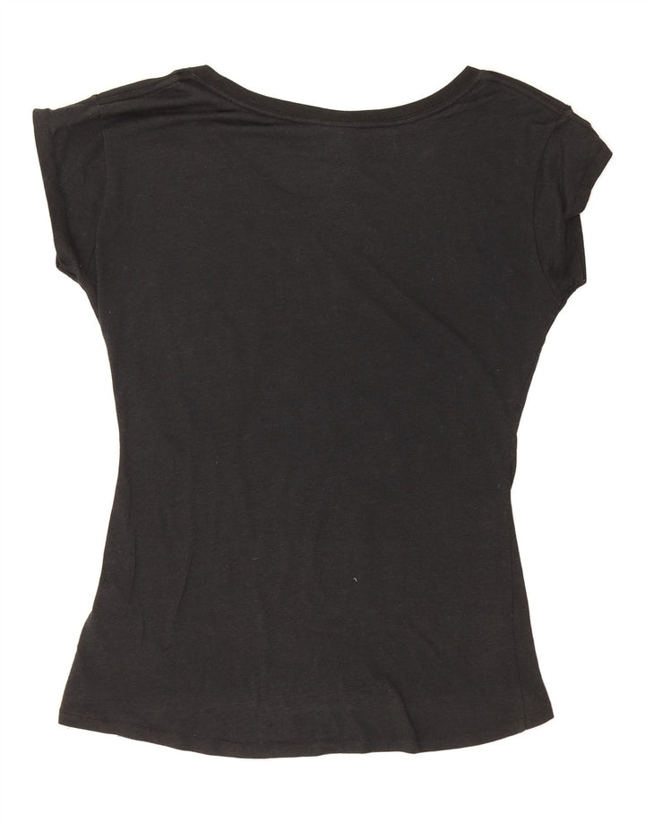 NIKE Womens Graphic T-Shirt Top UK 10 Small Black Polyester Vintage Nike and Second-Hand Nike from Messina Hembry 