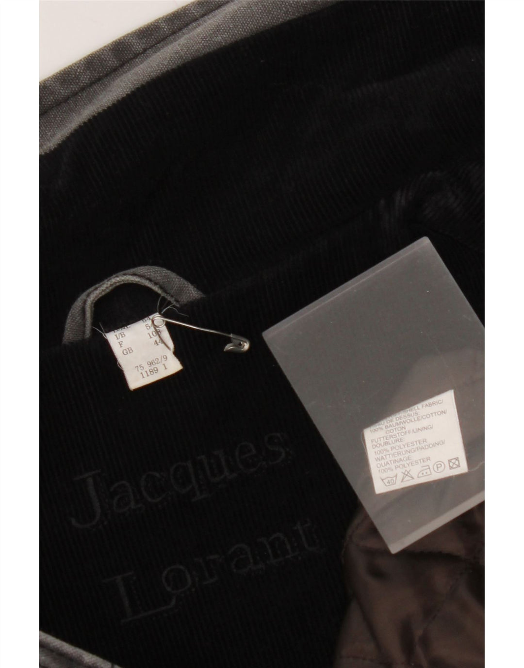 JACQUES LORANT Giubbotto bomber da uomo UK 44 2XL Cotone grigio