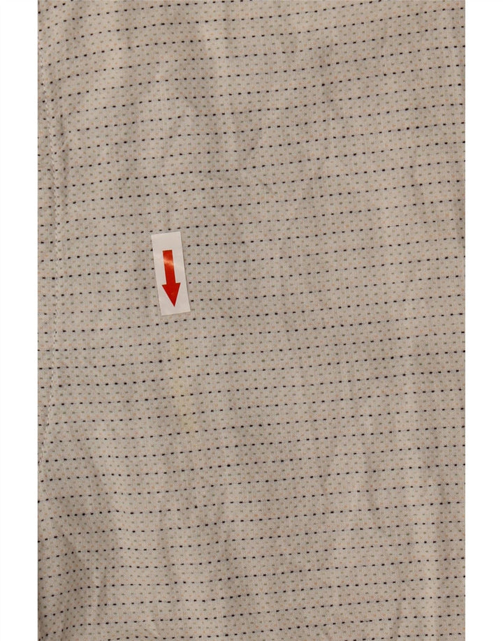 Camicia a maniche corte da uomo Jack & Jones in cotone maculato bianco sporco medio