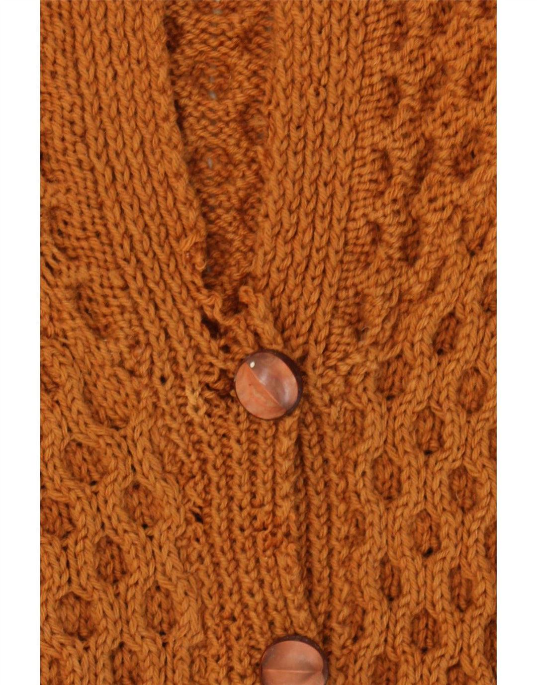 Maglione cardigan da uomo vintage UK 14 Marrone medio