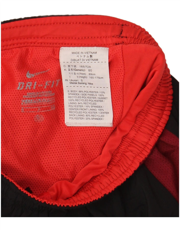 Pantaloncini sportivi Nike da uomo Dri Fit piccoli in poliestere color block nero