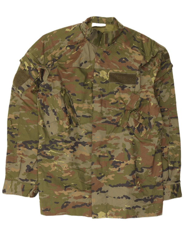 Vintage Mens Military Shirt Large Multicoloured Camouflage Cotton Army