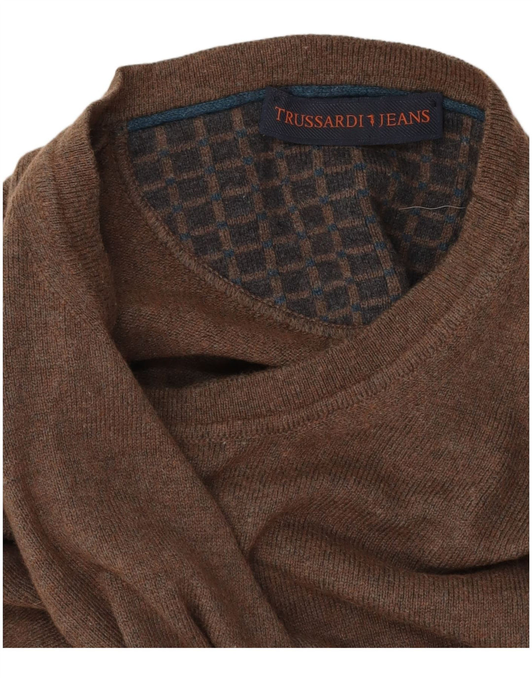 Maglione Maglione Girocollo Uomo Trussardi Jeans Marrone Medio