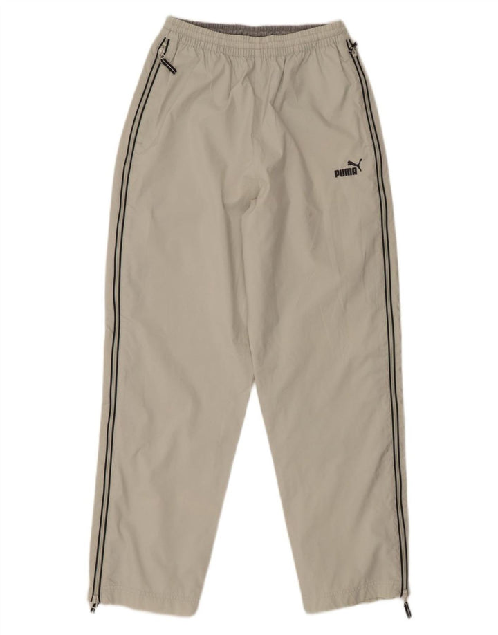 Pantaloni da tuta da uomo PUMA piccoli in poliestere bianco sporco