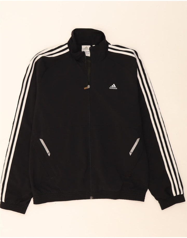 ADIDAS Mens Climalite Tracksuit Top Jacket UK 40/42 Medium Black Vintage Adidas and Second-Hand Adidas from Messina Hembry 