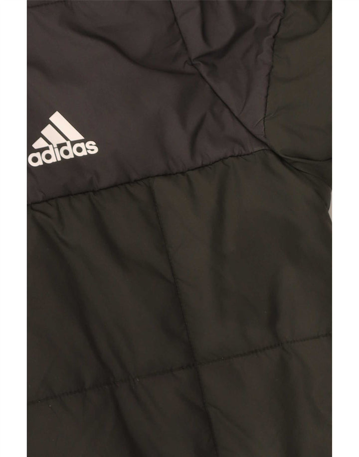 Giacca imbottita con cappuccio Adidas da ragazzo 13-14 anni Poliestere color block kaki