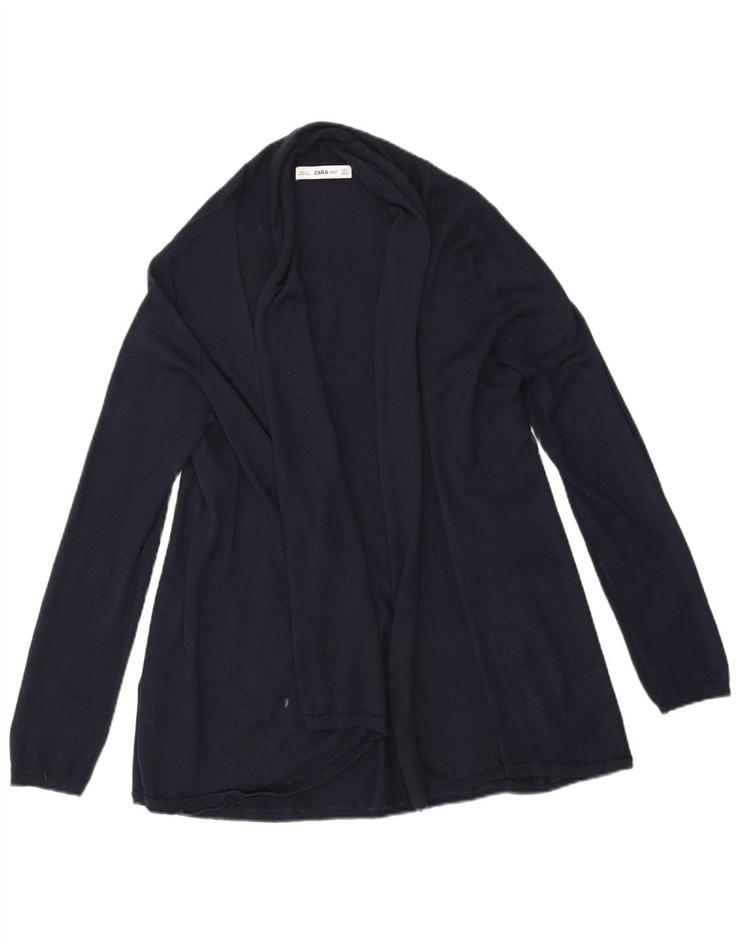 Maglione cardigan aperto da donna Zara UK 16 grande blu navy