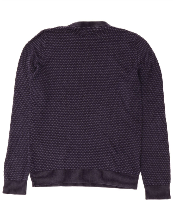 Maglione maglione girocollo da uomo Jack & Jones in cotone blu navy medio